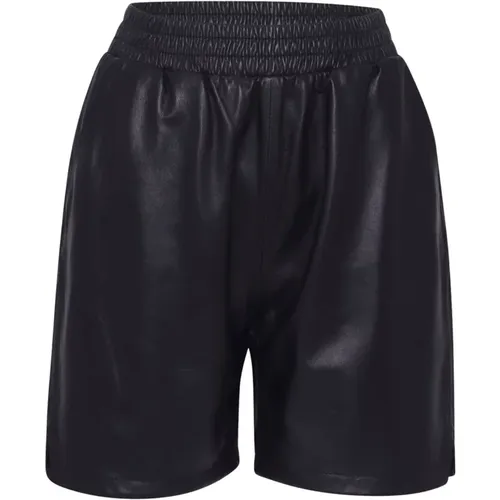 Leather Slip-on Shorts , female, Sizes: M - Oakwood - Modalova