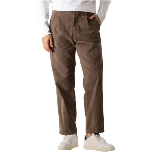 Braune Cordhose für Männer , Herren, Größe: W33 L34 - Selected Homme - Modalova