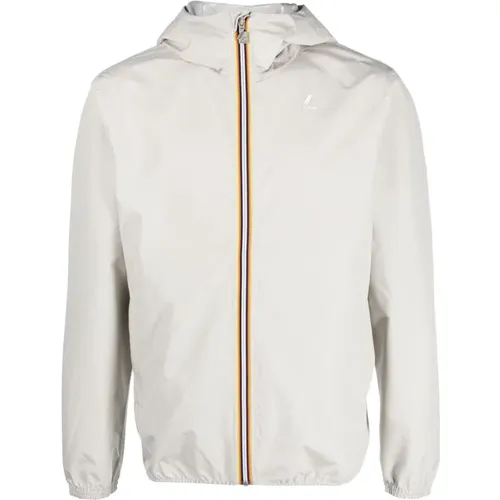 Waterproof Hooded Jacket for Men , male, Sizes: L, 2XL, XL, M - K-way - Modalova