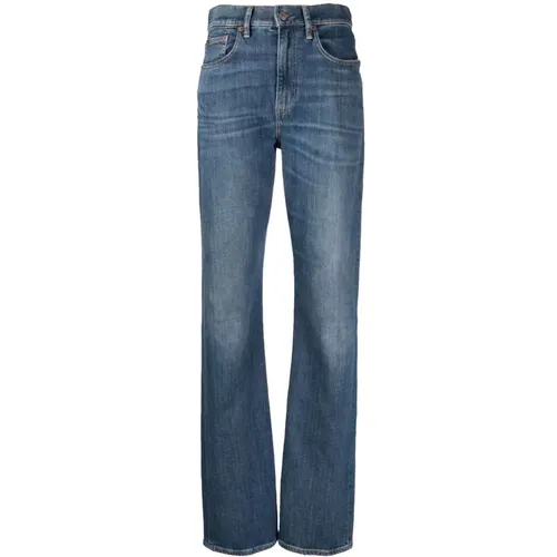 Indigo Straight-Leg Jeans , Damen, Größe: W29 - Ralph Lauren - Modalova