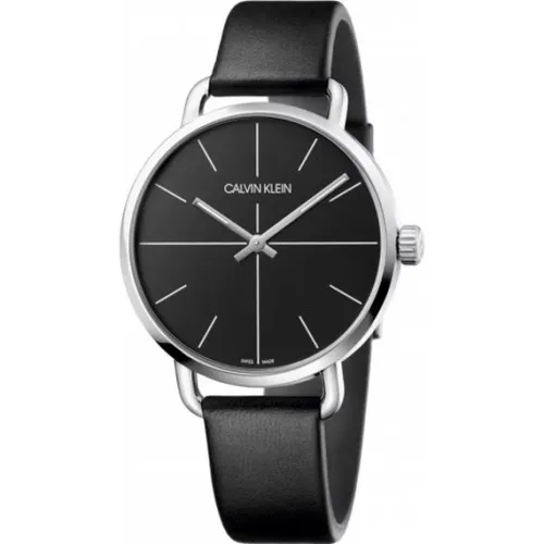 Elegant Quartz Watch with Dial and Leather Strap , female, Sizes: ONE SIZE - Calvin Klein - Modalova