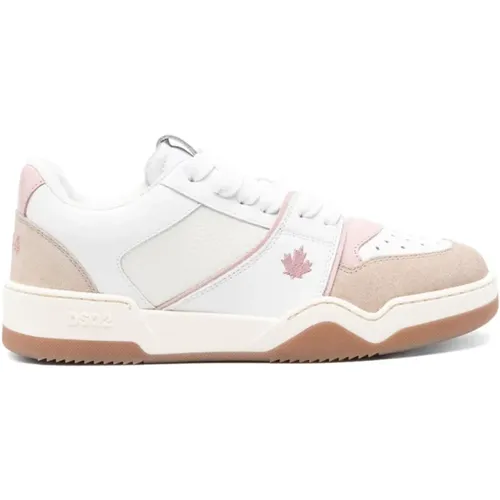 Pink Spiker Leather Sneakers , female, Sizes: 3 UK, 4 UK, 5 1/2 UK, 7 UK, 5 UK, 4 1/2 UK - Dsquared2 - Modalova