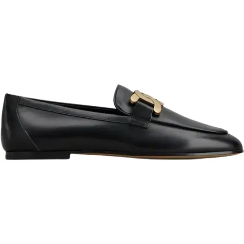 Schwarze Leder Mokassin Schuhe - TOD'S - Modalova