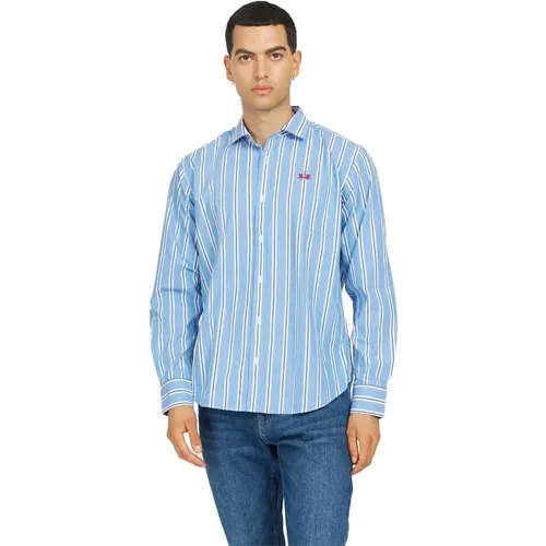 Elegant Striped Cotton Poplin Shirt , male, Sizes: 3XL - LA MARTINA - Modalova