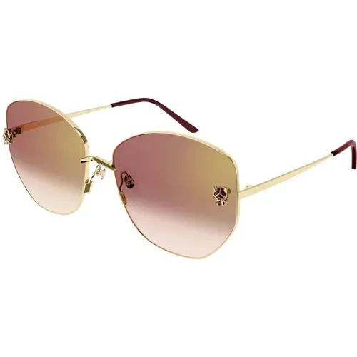 Stylische Sonnenbrille mit Metallrahmen - Cartier - Modalova