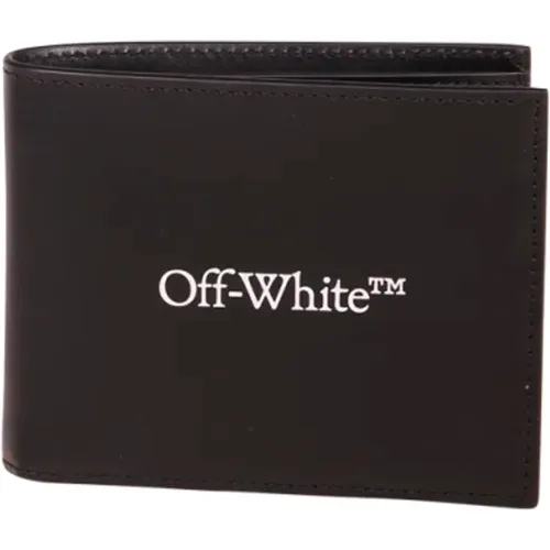 White Bookish Bifold Wallet , male, Sizes: ONE SIZE - Off White - Modalova