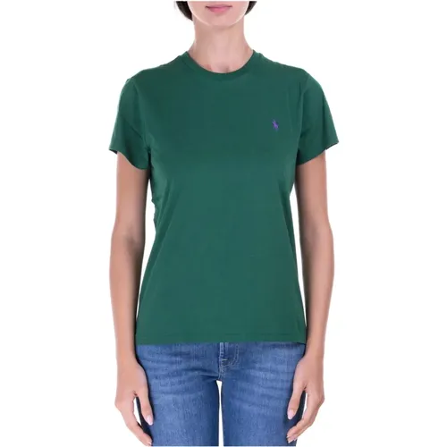 Klassisches Grünes T-Shirt für Frauen , Damen, Größe: XL - Polo Ralph Lauren - Modalova