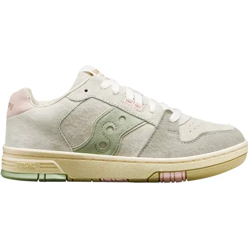 Niedrige Beige Grüne Sonic Sneakers , Damen, Größe: 36 EU - Saucony - Modalova