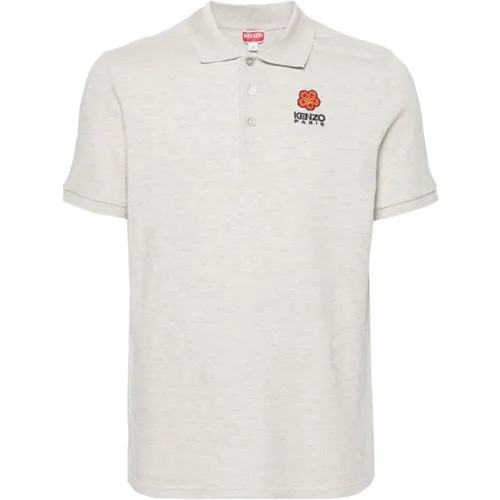 Grey Polo T-shirts with Embroidered Logo , male, Sizes: 2XL - Kenzo - Modalova