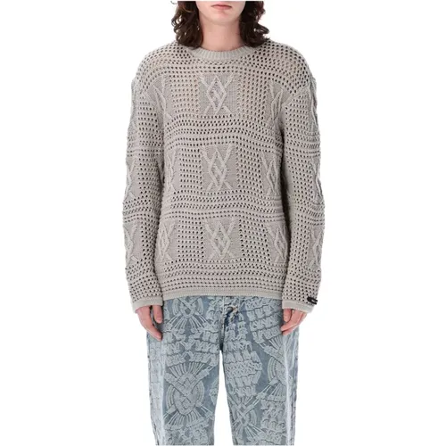 Mens Clothing Knitwear Moonstrack Grey Ss24 , male, Sizes: S - Daily Paper - Modalova