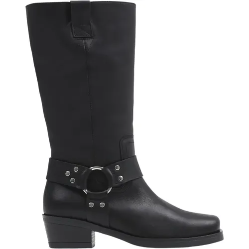 Western Rebel High Boot - schwarz , Damen, Größe: 39 EU - Bronx - Modalova