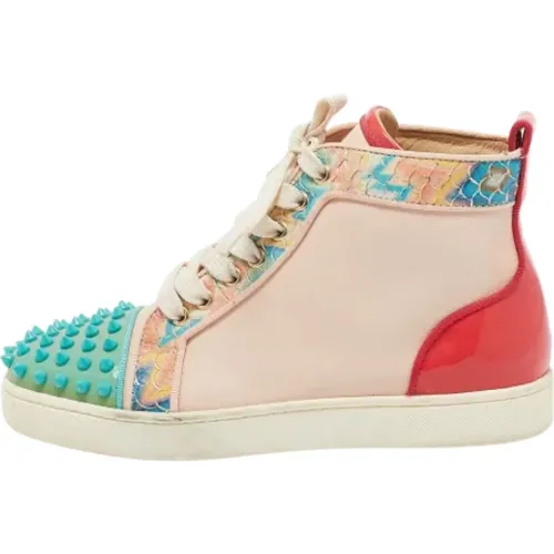 Pre-owned Leather sneakers , female, Sizes: 3 1/2 UK - Christian Louboutin Pre-owned - Modalova