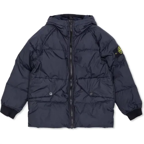 Daunenjacke mit Logo Stone Island - Stone Island - Modalova