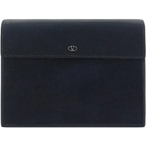 Elegant Leather Clutch Bag , male, Sizes: ONE SIZE - Valentino Garavani - Modalova