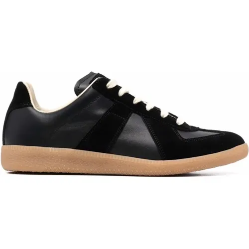 Schwarze Replica Low-Top Sneakers , Damen, Größe: 36 1/2 EU - Maison Margiela - Modalova