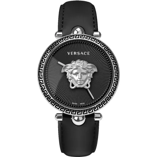 Palazzo Empire Leather Watch , male, Sizes: ONE SIZE - Versace - Modalova