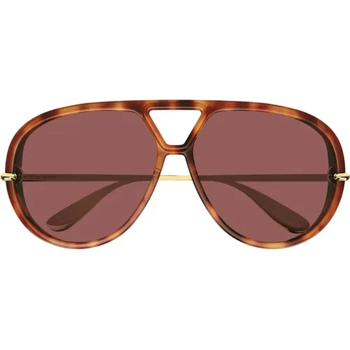 Ikonic Aviator Sonnenbrille Bv1274S 003 , unisex, Größe: 63 MM - Bottega Veneta - Modalova