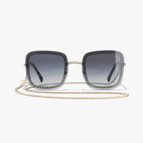 Square Sunglasses in Black with Lenses , female, Sizes: 57 MM - Chanel - Modalova