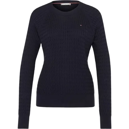 Blauer Cable Strickpullover - Tommy Hilfiger - Modalova