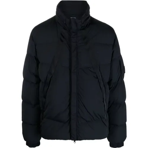 Quilted Down Coat with Signature Lens Detail , male, Sizes: M - C.P. Company - Modalova