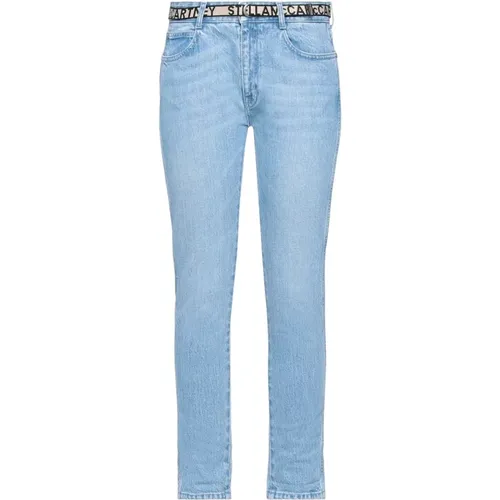 Cotton Jeans with Belt Loops , female, Sizes: W30, W29 - Stella Mccartney - Modalova