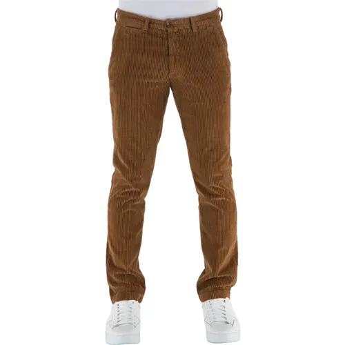 Corduroy Slim Fit Men's Pants , male, Sizes: W47 - Briglia - Modalova