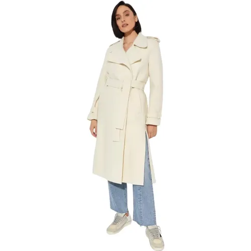 Double-Breasted Trench Coat with Slits , female, Sizes: M - Harris Wharf London - Modalova