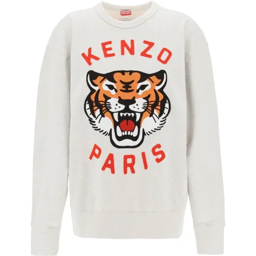 Lucky Tiger Oversized Sweatshirt , Damen, Größe: L - Kenzo - Modalova