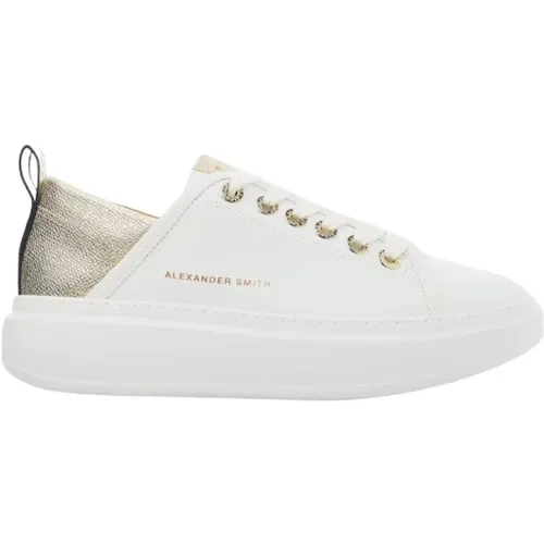 Weiß Gold Wembley Frau Sneakers , Damen, Größe: 39 EU - Alexander Smith - Modalova