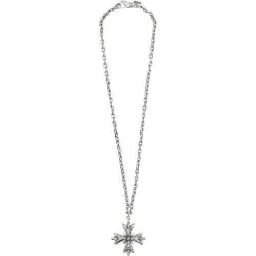 Silver Crest Necklace Handmade Jewelry , female, Sizes: ONE SIZE - Emanuele Bicocchi - Modalova