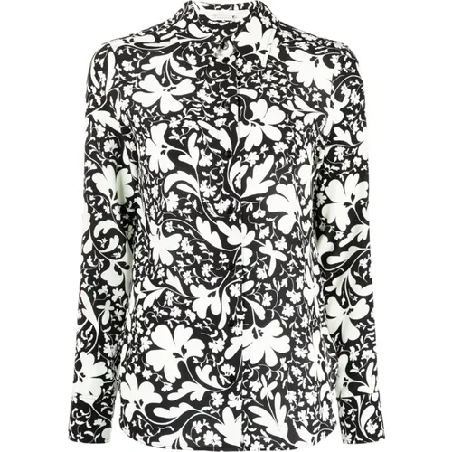 Long Sleeve Printed Silk Shirt , female, Sizes: S - Stella Mccartney - Modalova