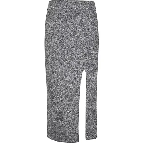 Grey Viscose Midi Skirt , female, Sizes: S, M, XS - Circus Hotel - Modalova