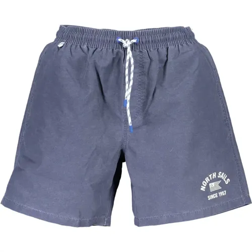 Blaue Herren Badehose mit Logo , Herren, Größe: XL - North Sails - Modalova