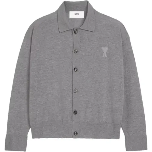 Moderner Cardigan mit ADC Logo , Herren, Größe: S - Ami Paris - Modalova