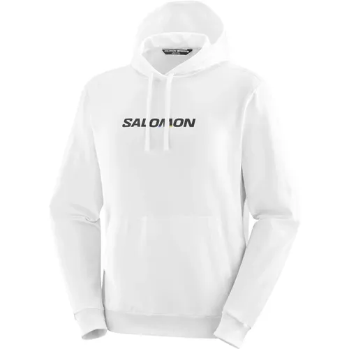 Weiße Logo Hoodie , Herren, Größe: L - Salomon - Modalova