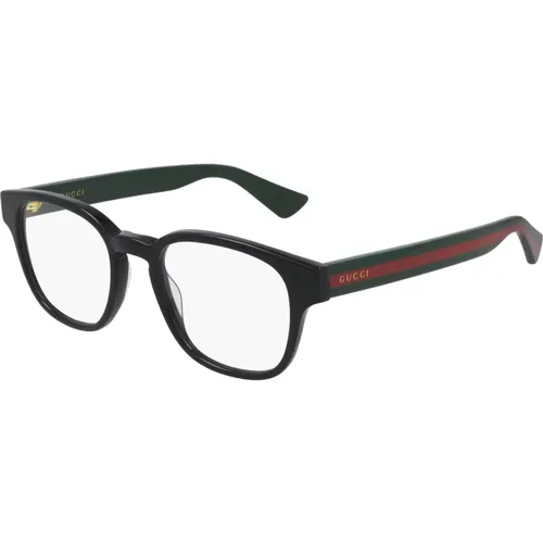 Schwarz Grün Logo Brillengestelle , unisex, Größe: 49 MM - Gucci - Modalova