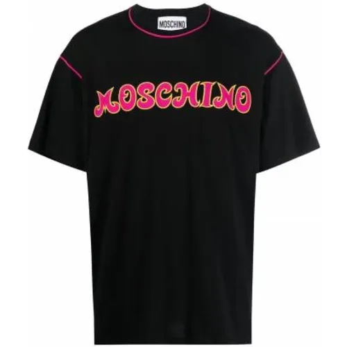 Cotton Logo T-Shirt , male, Sizes: M, S - Moschino - Modalova