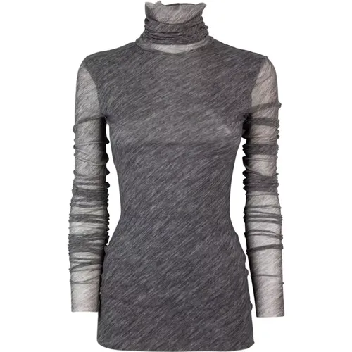 Durchsichtiger Jersey Nylon Top , Damen, Größe: XS - Philosophy di Lorenzo Serafini - Modalova