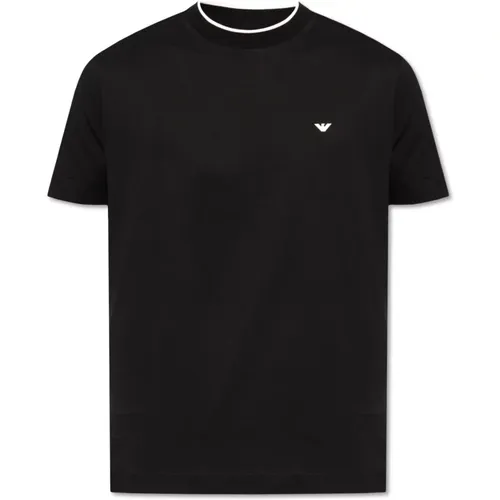 Cotton T-shirt , male, Sizes: S, L, 2XL, XL - Emporio Armani - Modalova
