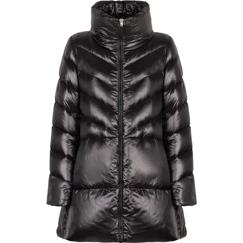 Nylon Daunenjacke mit Seitentaschen , Damen, Größe: S - Herno - Modalova