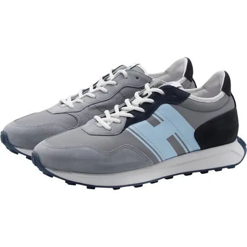 Grey Sleet Lace-Up Sneaker , male, Sizes: 7 UK - Hogan - Modalova