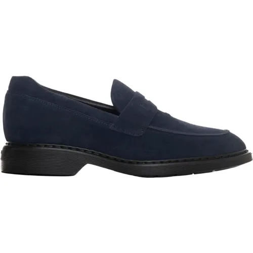 Loafer in suede , male, Sizes: 8 UK, 9 1/2 UK, 6 1/2 UK, 7 UK, 11 UK, 7 1/2 UK - Hogan - Modalova