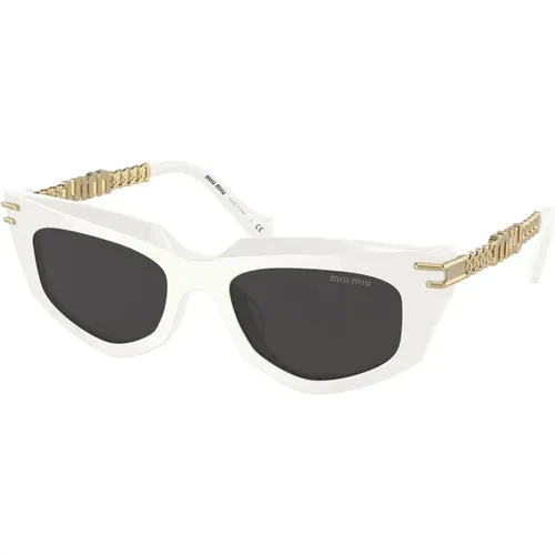 Dark Grey Sunglasses , female, Sizes: 51 MM - Miu Miu - Modalova