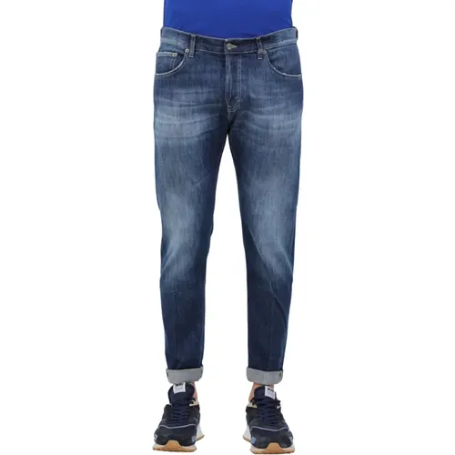 Reguläre Denim Stretch Jeans Icon , Herren, Größe: W30 - Dondup - Modalova