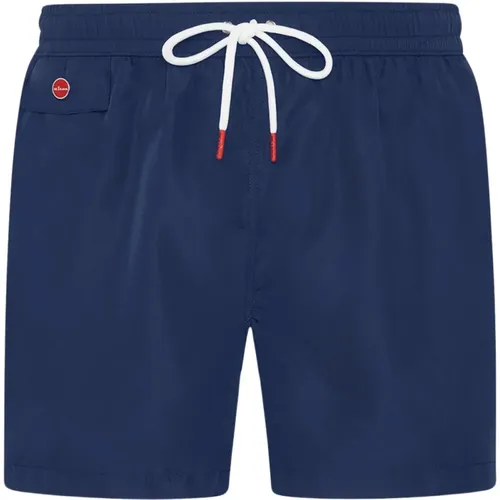 Blaue Polyester Swim Boxer Shorts , Herren, Größe: L - Kiton - Modalova