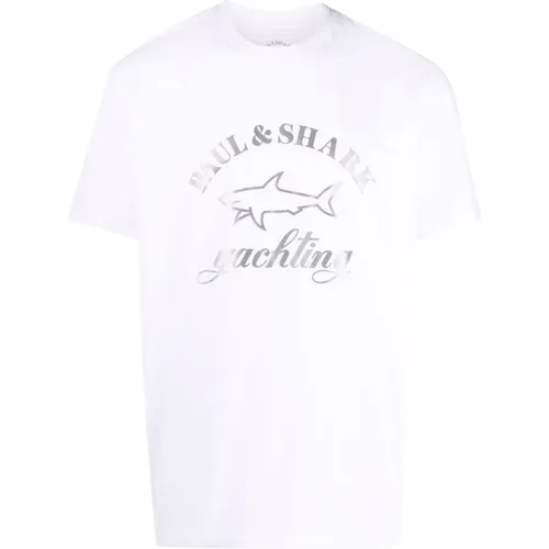 T-Shirt IN Cotone , male, Sizes: L, 3XL, 2XL, XL - PAUL & SHARK - Modalova