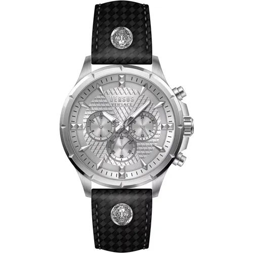 Chronograph Leather Watch , male, Sizes: ONE SIZE - Versus Versace - Modalova