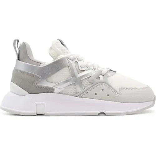 Suede and Fabric Sneakers - Clik 67 Silver , female, Sizes: 4 UK, 6 UK, 7 UK, 5 UK - Munich - Modalova