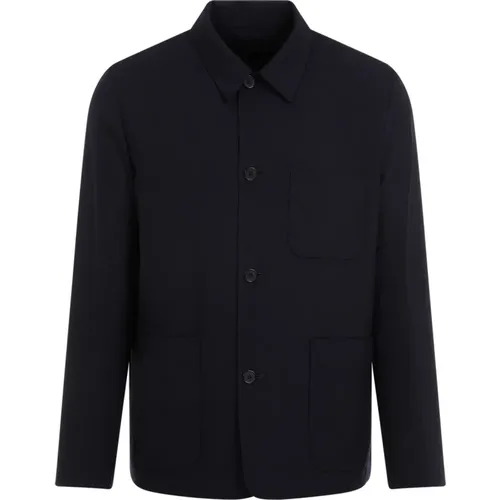 Casual Jacke in sehr dunklem Marineblau , Herren, Größe: L - PS By Paul Smith - Modalova