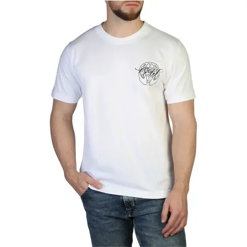 Off , Herren Kurzarm Rundhals Baumwoll T-Shirt , Herren, Größe: XS - Off White - Modalova